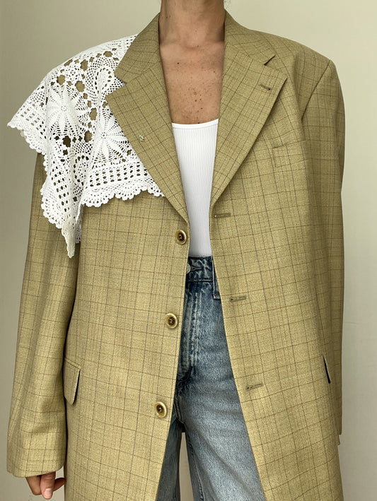 Gold Lace Beaded Blazer