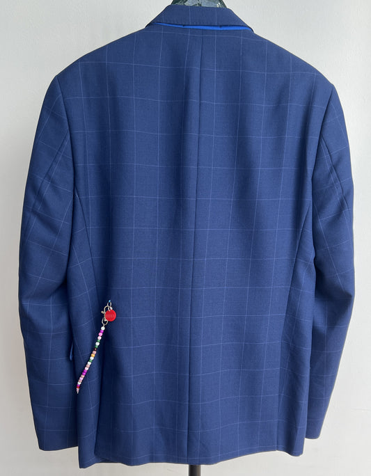 Navy Grid Blazer S