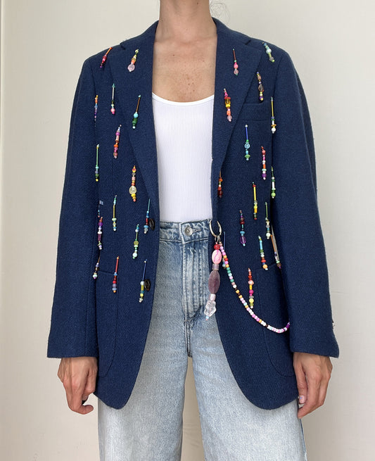 Navy Rainbow Beaded Blazer link
