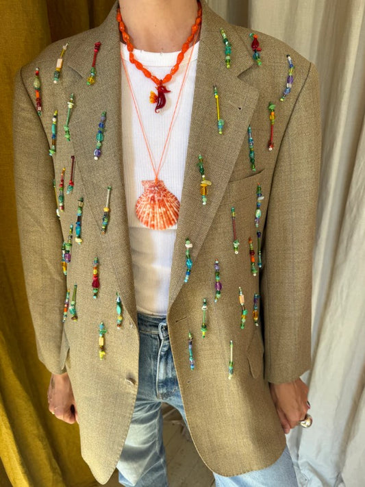 Rainbow Beaded Blazer - Link