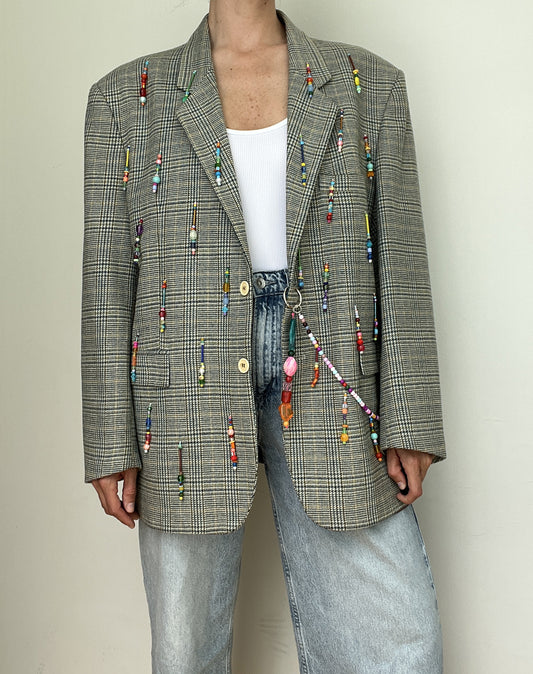 Stone Rainbow Beaded Blazer link