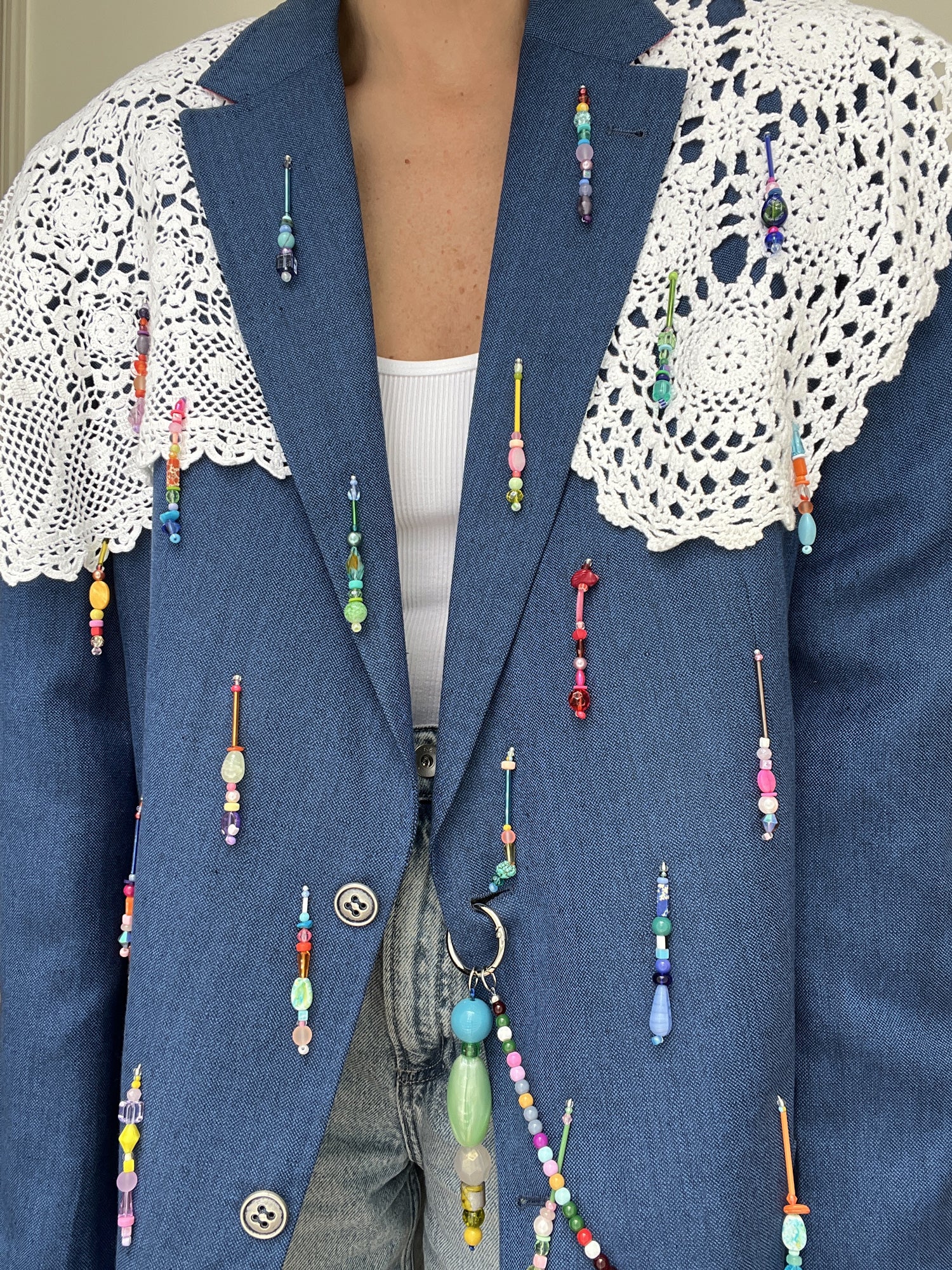 Lace Beaded Blazer