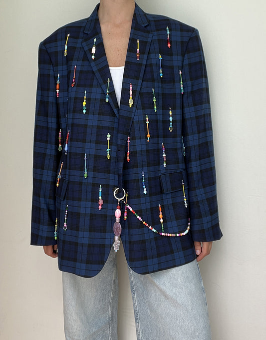 Cobalt Rainbow Beaded Blazer link
