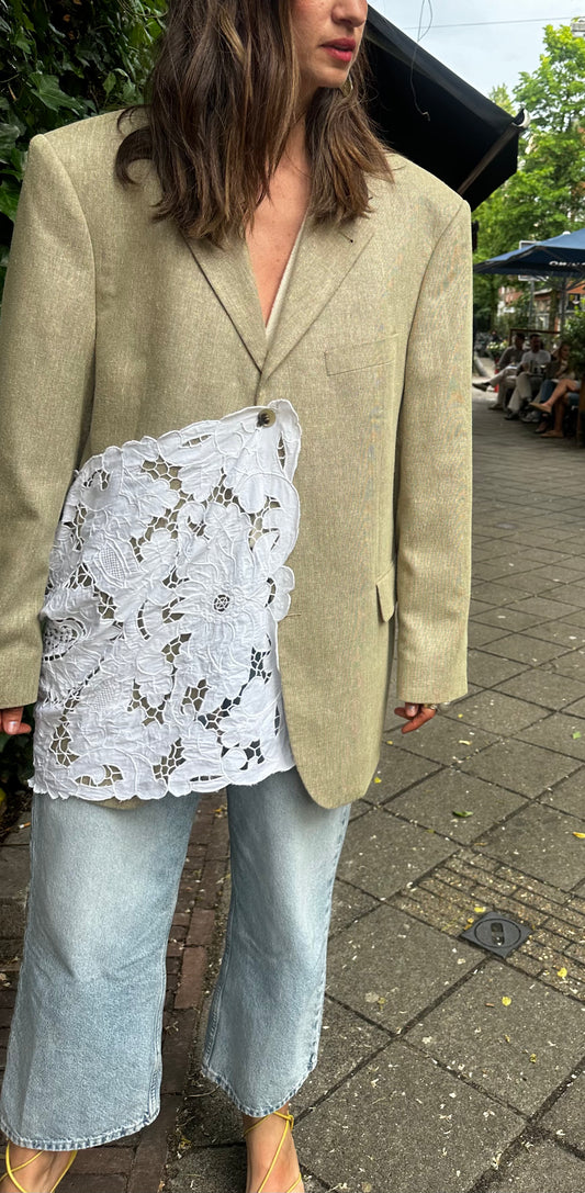 Dandelion Lace Beaded Blazer