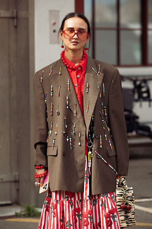 Rainbow Beaded Blazer - Link
