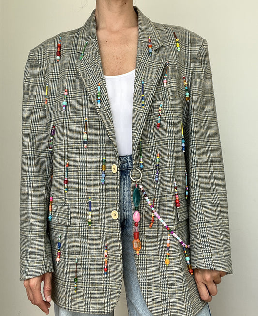 Stone Rainbow Beaded Blazer link